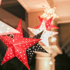 Paper Star Lit Garland