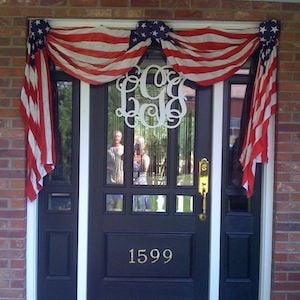United States Flag Doorway Bunting decoration for 4th of July