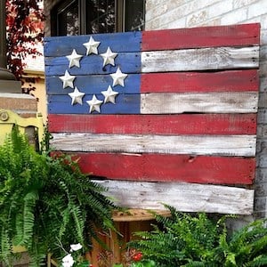 Pallet Flag 4th of july outdoor decoration