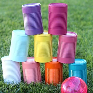 Tin Can Bowling Backyard Game