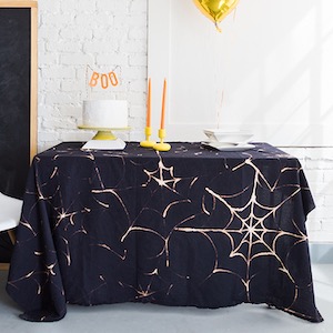 spider web table cloth