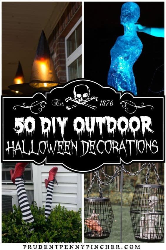 50 Cheap & Easy DIY Outdoor Halloween Decorations - Prudent Penny Pincher