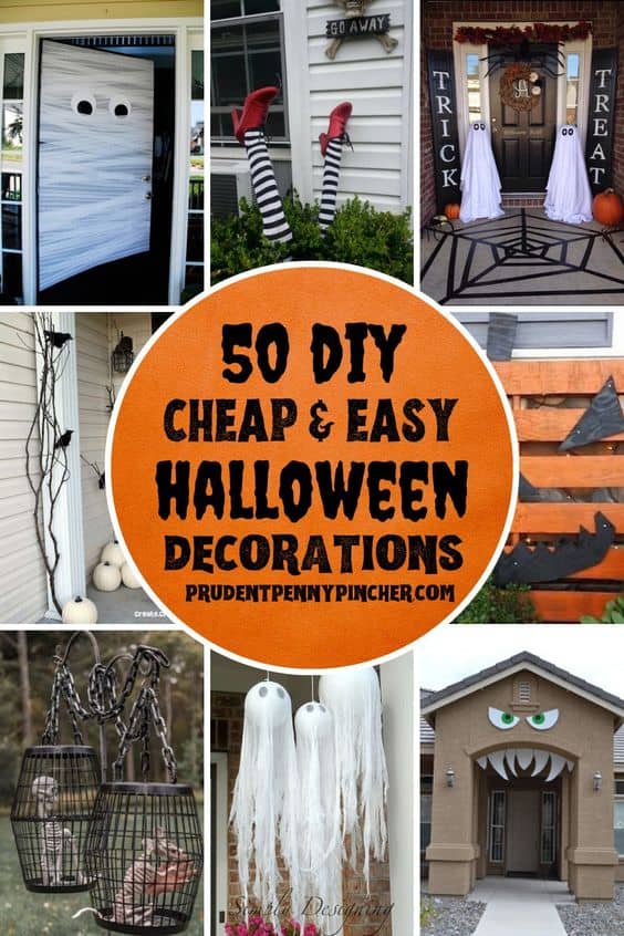 50 Cheap & Easy DIY Outdoor Halloween Decorations - Prudent Penny Pincher