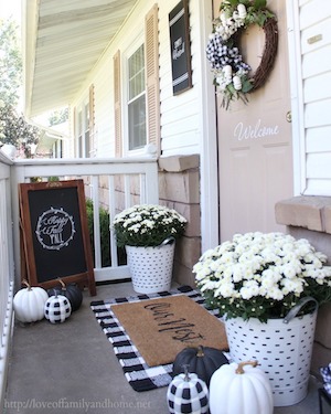 Black and White Buffalo Check Porch