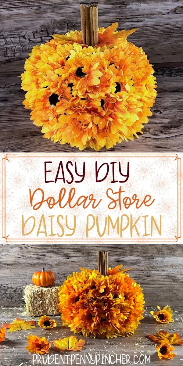 Easy DIY Dollar Store Daisy Pumpkin