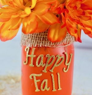 Happy Fall Jar