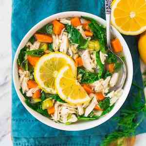 Lemon Chicken Orzo Soup