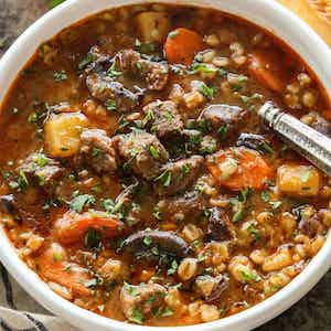 crockpot Beef Barley Soup recipe