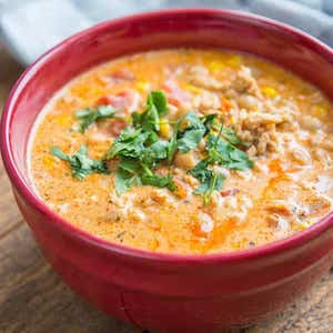 slow cooker Buffalo Chicken Chili 