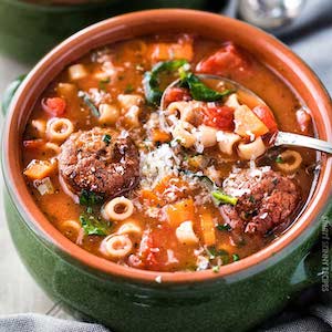 crockpot Italian Meatball Soup recipe 