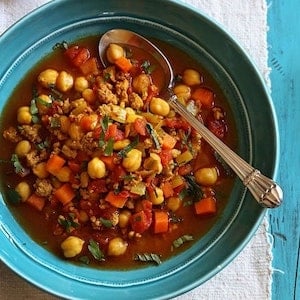 Moroccan Chickpea and Turkey Stew