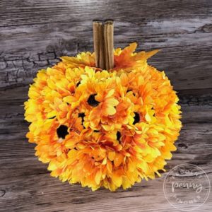 Easy DIY Dollar Tree Daisy Pumpkin Fall Decor