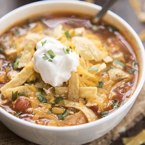 crock pot Chicken Enchilada Soup