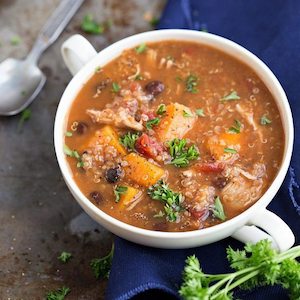 crock pot Sweet Potato, Chicken and Quinoa Soup recipe