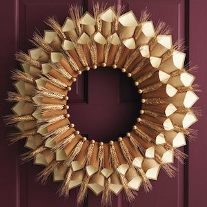 Thanksgiving Paper Cone Gratitude Wreath