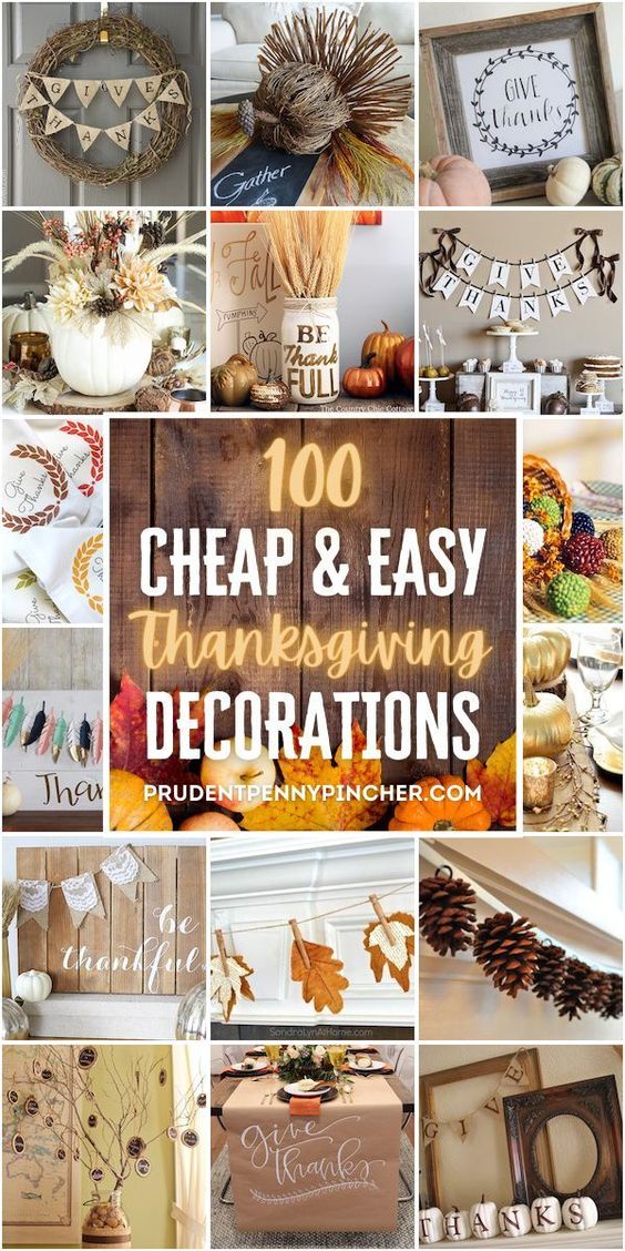 cheap and easy DIY thanksgiving decorations