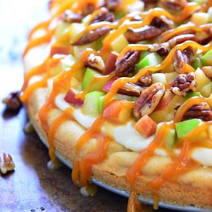 Caramel Apple Fruit Pizza Fall Appetizer