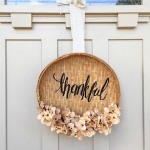 DIY Thanksgiving Basket Wreath