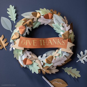 Printable Paper Wreath for Thanksgiving