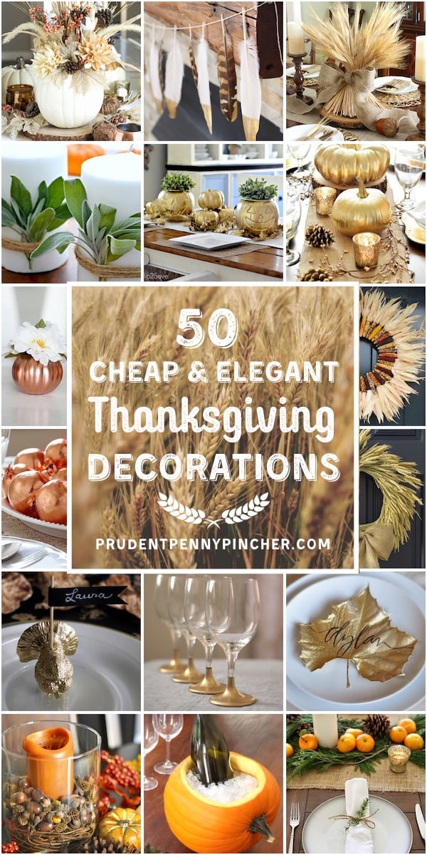50 Cheap and Elegant DIY Thanksgiving Decorations