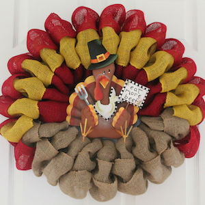 burlap turkey wreath