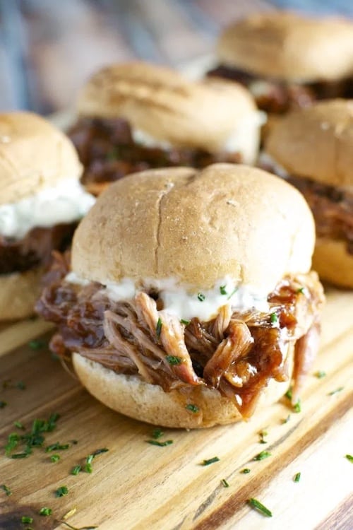 Pulled Pork Sliders with Garlic Aioli