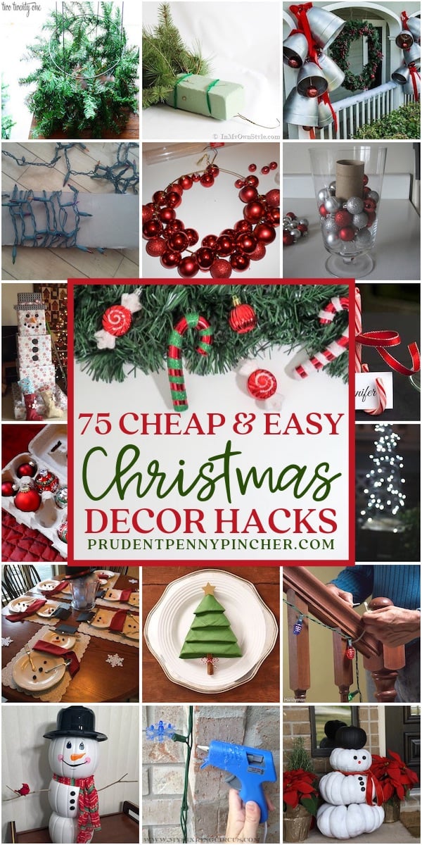 75 And Easy Diy Christmas Decor Hacks Prudent Penny Pincher - Diy Outdoor Christmas Decorations Dollar Tree