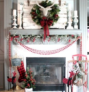 Christmas Mantel Decorating