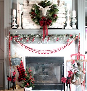 Christmas Mantel Decorating