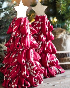 DIY Nordic Sweater Tree Christmas craft for adults