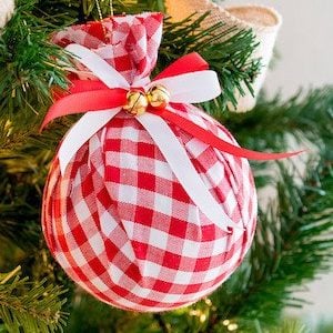 DIY Buffalo Check Christmas Ornament