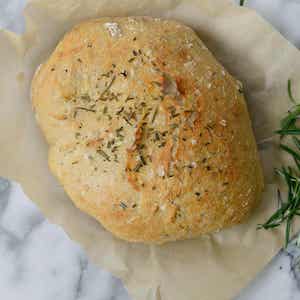 No Knead Whole Wheat Rosemary Bread