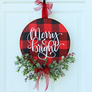 merry and bright Front Door Wreath