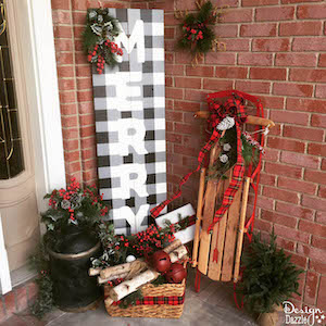 Christmas Buffalo Plaid Sign for porch