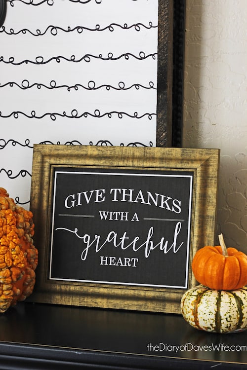 Give Thanks with a Grateful Heart framed art