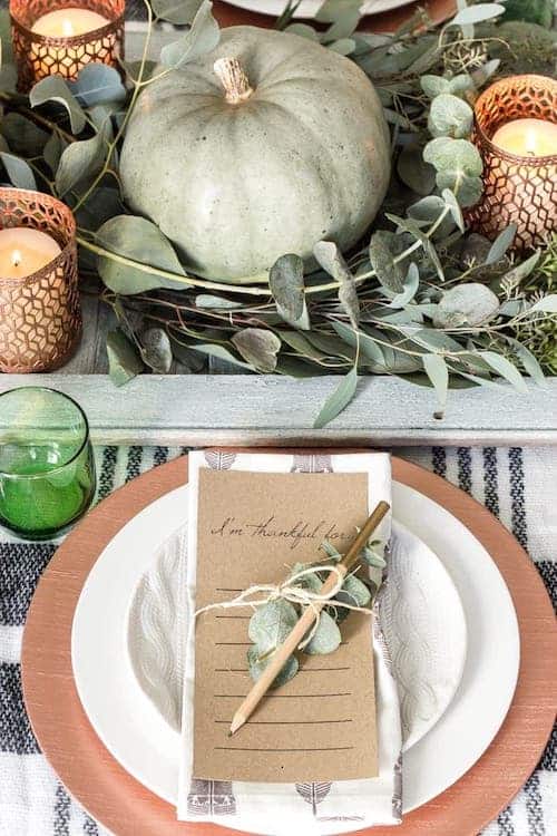 Thanksgiving tablescape printable