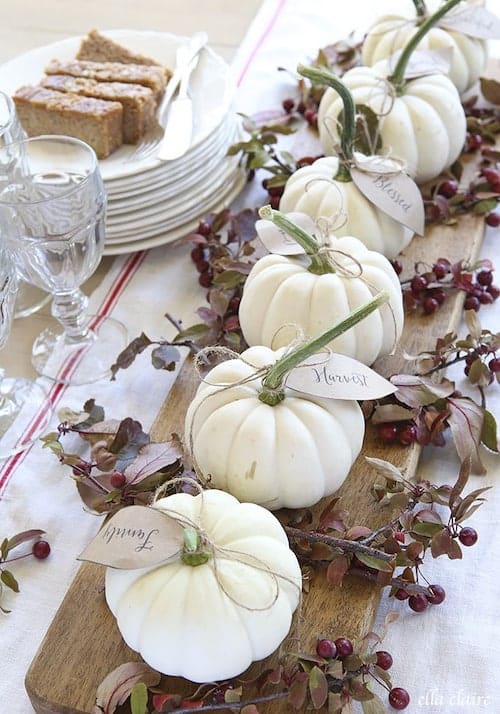 Pumpkin Leaves Centerpiece