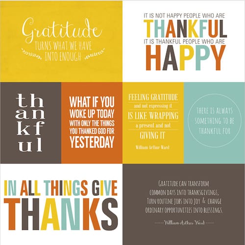 Give Thanks Quote Cards