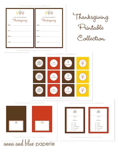 Celebrate Thanksgiving Printables Collection 