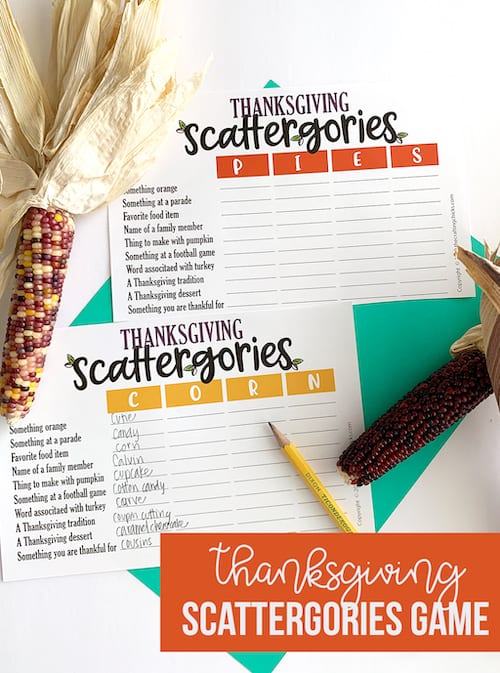 thanksgiving scattergories