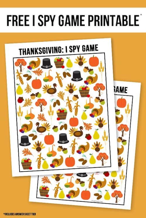 Thanksgiving Printable I spy game