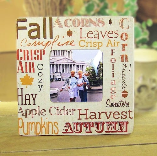 Thanksgiving printable Decoupaged Frame