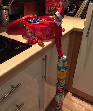 Breaking into the Candy Elf on the Shelf Idea