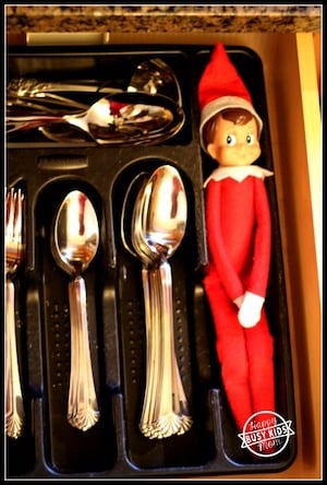 Elf Hides in the Silverware Drawer