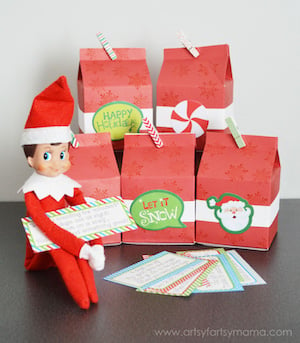Advent Box Elf on the Shelf Idea