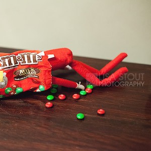 Breaking into M&Ms Elf on the Shelf Ideas