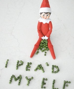Elf on shelf Pea'd