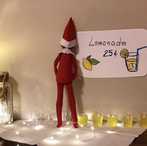 Naughty Elf on the Shelf Idea 