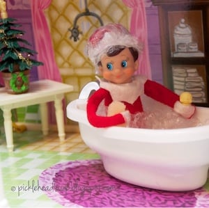 Elf Taking a Bath