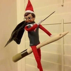 Harry Potter Elf on the Shelf Idea